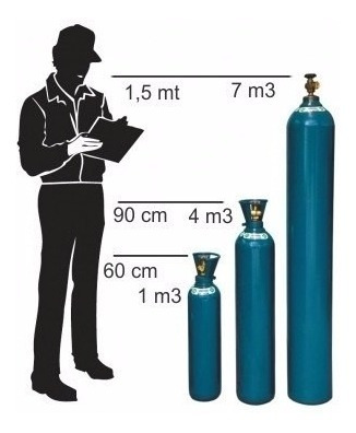 Imagem 6 de 6 de Cilindro De Argônio Industrial 1m³ 7 Lts - Novo - Marca Mat
