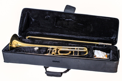 Trombon Tenor A Pistones Custom Parquer Con Estuche Ptrbpc