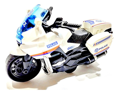 Moto Policia Plastica Esc 1:18 Coleccion Calidad