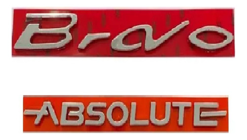 Kit Emblemas Bravo Absolute Cromado 2008 A 2015