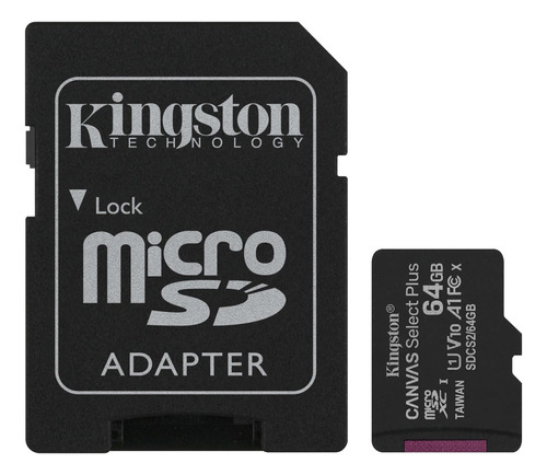 Memoria Micro Sd 64gb Kingston Original Clase 10 Sdc 100mb/s