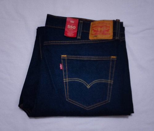 Jeans Hombre Azul Crudo Levis 550 44/34 Talla 58 Tradicional