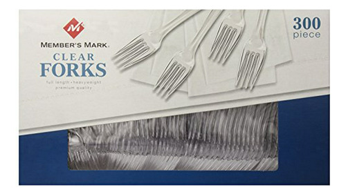 300 Tenedores De Plástico Transparente Member's Mark