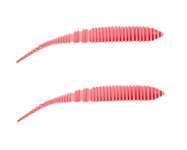 Isca Artificial Shad Silicone Vermelho - Cartela Com 2pc