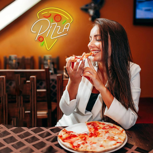 Letrero Led De Neón Con Forma De Pizza, Usb, Para Decoración