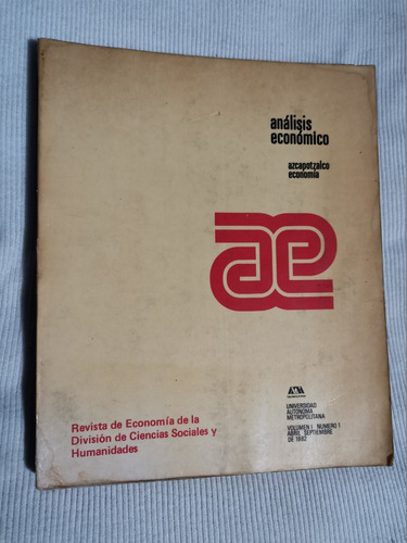 Libro Análisis Económico Volumen 1 Abril Septiembre De 1982