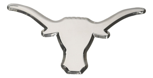 Emblema De La Universidad De Texas, Longhorn 3d, Metal Croma