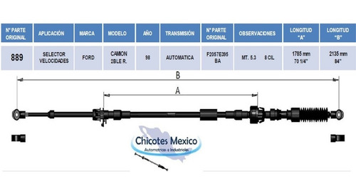 Chicote Selector De Velocidades Ford Camión