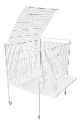 Berço Cama Para Pet Cães E Gatos -com Bandeja E Tampa Cor Branco