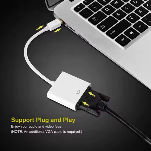Cable Adaptador Mini Displayport Thunderbolt A Vga Para Mac