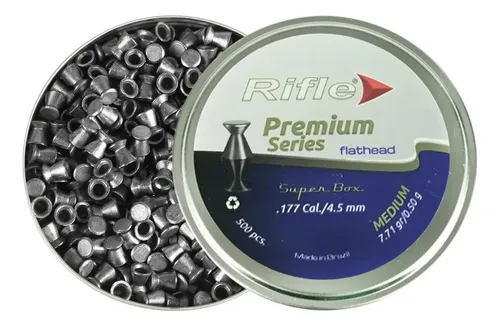 Chumbinho/carabina 4.48mm 500un Rifle Flathead 7.71gr