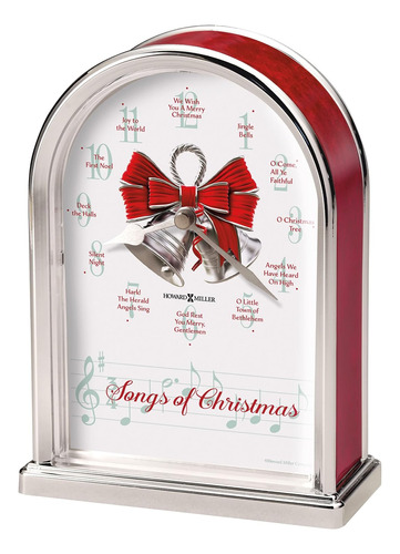 Songs Of Christmas Table Clock 645-820 - Arco Acabado Platea