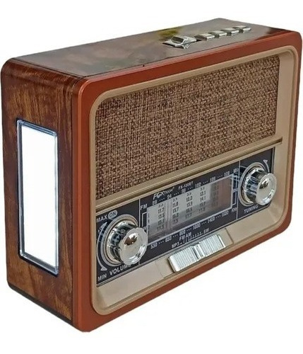 Radio Multibanda Estilo Antiguo Portátil  Luz Led Recargable