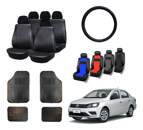 Fundas Cubre Asiento Vw Voyage + Alfombra 4p + Cubre Volante