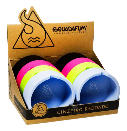 Display De Cinzeiro De Silicone Squadafum Redondo