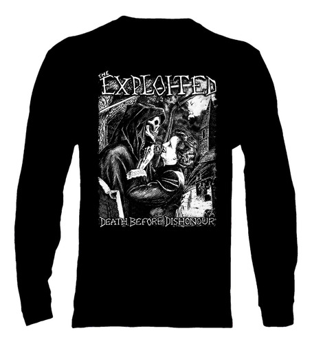 Polera Manga Larga The Exploited - Ver 02 - Death Before Dis