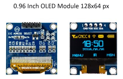 Módulo De Pantalla Oled I2c Hosyond De 0,96 Pulgadas, 5 Unid