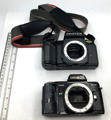 Vintage Minolta, Pentax Camera Body Lot Of 2, Autofocus Ma