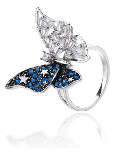 Trendy Mori Super Sparkling Full Diamonds Anillo Dedo Indice