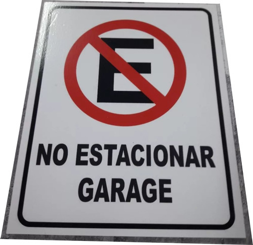 Calco Cartel Prohibido Estacionar Vinilo 40x45 Persianas