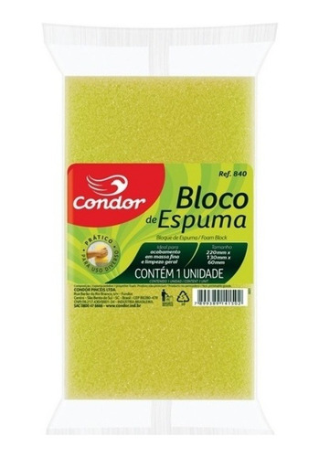 Bloco De Espuma Para Uso Diverso 22cmx13cmx6cm - Unidade