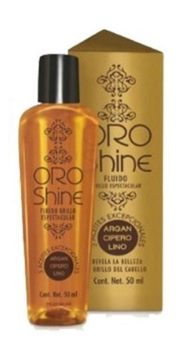 Fluido Brillo Espectacular Oro Shine Argan, Lino Y Cipero