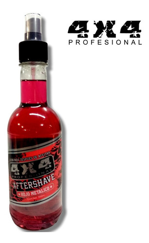 4x4 Loción Después De Afeitar Rojo Metálico After Shave300ml