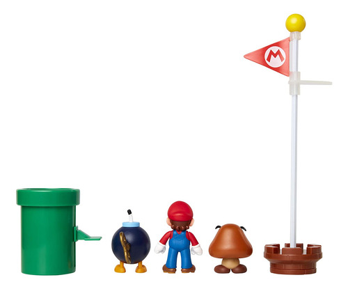 Super Mario Nintendo Acorn Plains - Juego De Diorama De 2.5