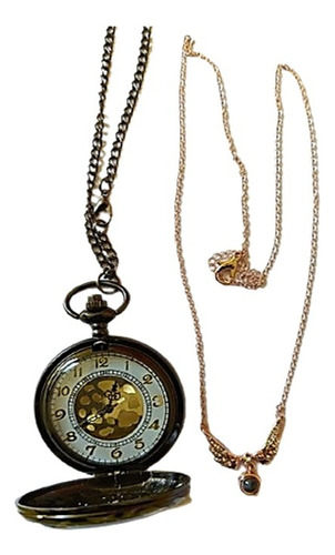 Reloj De Bolsillo + Collar De Amor