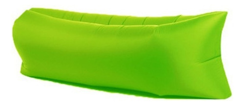 Cama Sillon Sofa Inflable Portatil Playa Colchon Descanso Color Verde