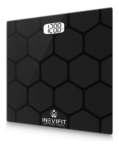 Inevifit Báscula De Baño, Báscula De Baño Digital De Alt Color Negro