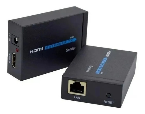 Extensor Hdmi 60 Metros P/cabo De Rede Rj45 Cat5/6 2 Fontes
