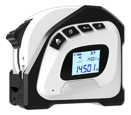 Trena a Laser Qfun 40m com Fita Métrica 5m, USB Recarregável e Tela LCD