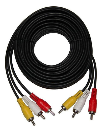 Cable Extension Audio Video Rca 3x3 10mts M-m Calidad