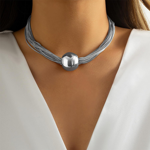 Collar De Oro En Capas Para Las Mujeres, Collar De Cadena