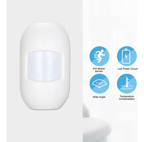 Detector De Alarma Para Puertas Y Ventanas, 433 Mhz, Dual Pi