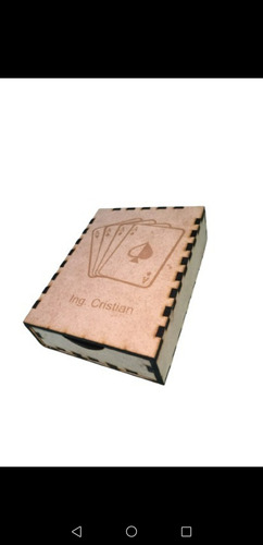 Caja Mdf Porta Baraja Española