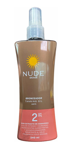 Aceite Bronceador Nude Extracto Zanahor - mL a $133