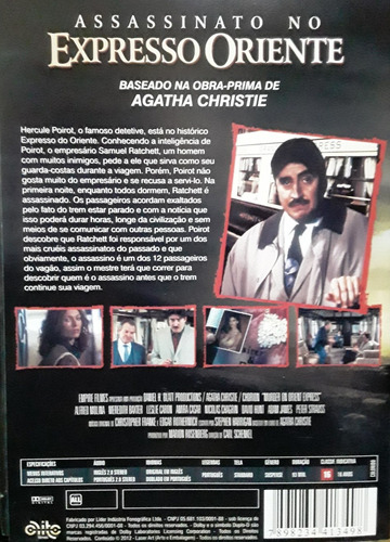 Dvd Assassinato No Expresso Oriente - Agatha Christie -elite