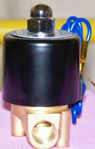 Válvula Solenoide, Nc, 12vdc, 1 Entrada, 1 Salida, 1/4  Npt.