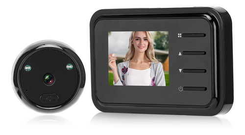 Câmera Lcd Door Eye De 2,4 Polegadas Com Campainha De Vídeo