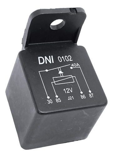 Relé Auxiliar 12v 4 Terminais 40a Dni0102 Com Chicote