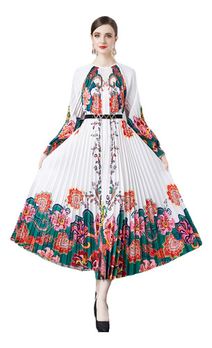 Vestidos Largos De Fiesta Holgados Con Estampado Vintage De