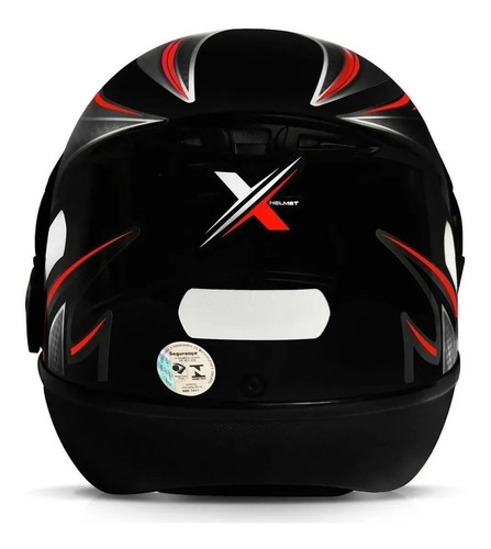 Imagem 4 de 4 de Capacete Automático Preto Com Vermelho Modelo San Marino