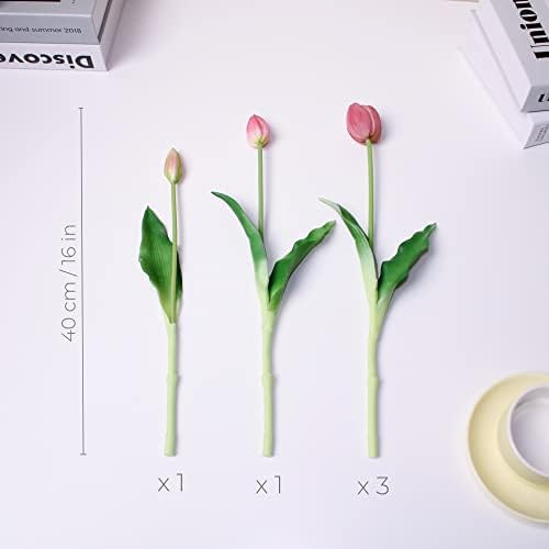 Wakisaki Tulipanes Artificiales De Tacto Real De 16.0 In Con