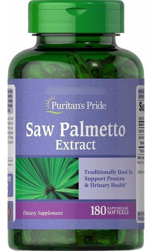 Imagen 1 de 3 de Saw Palmetto Apoyo Prostata -180 Softgels Producto Americano