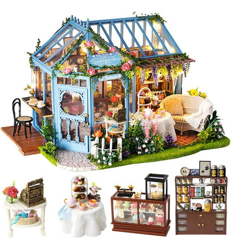 Casa De Muñecas En Miniatura Con Muebles, Kit De Casa De Muñ