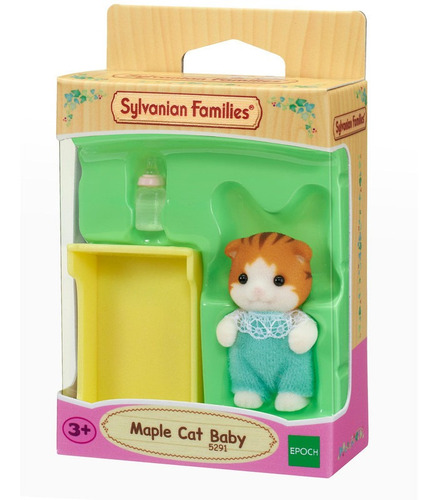 Sylvanian Families Gato Rayado Bebé Con Cuna Juguete Niños ®