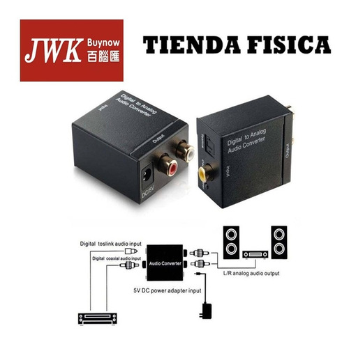 Convertidor De Audio Optico A Salida Rca Jwk