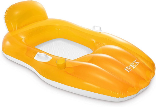 Colchon Inflable Para Piscina Espaldar Porta Bebida De Lujo